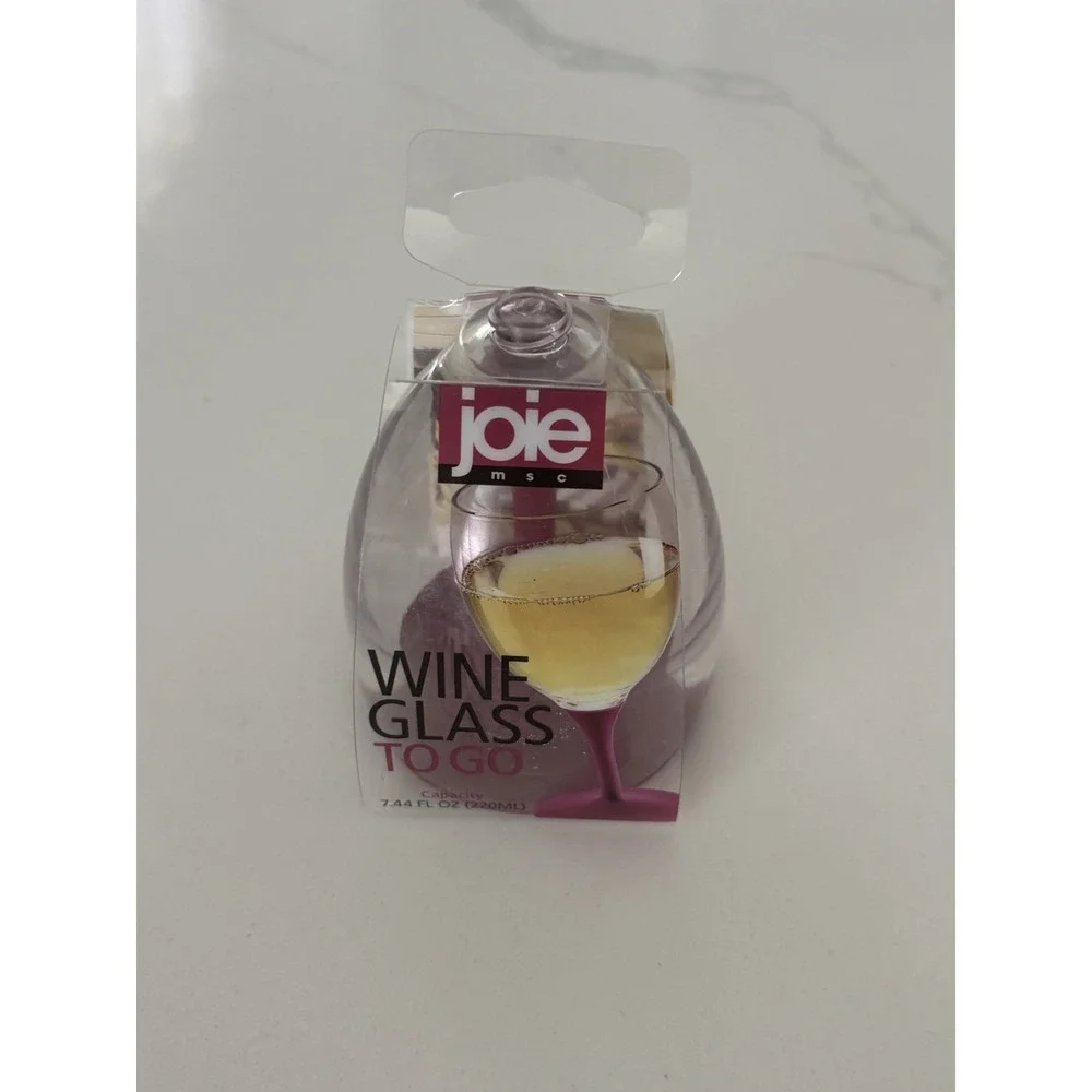 Joie Wine Glass To Go Portable Compact Folding Travel Wine Cup - NEW.